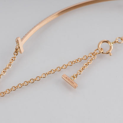 Tiffany 18K Yellow Gold Diamond T Smile Bracelet 3 of 4