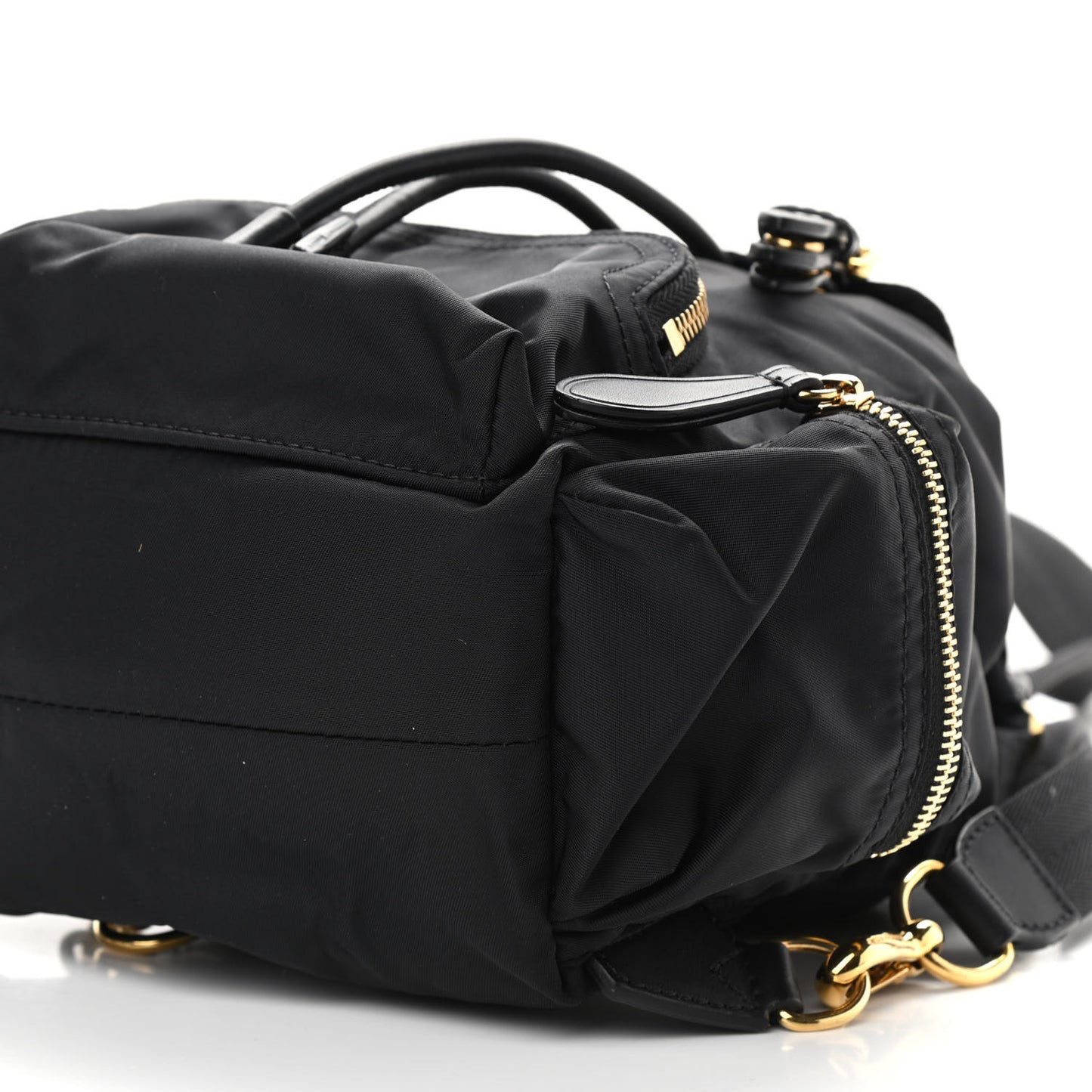 Nylon Small Rucksack Backpack Black
