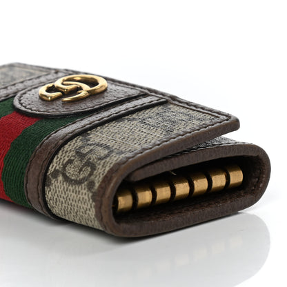 Gucci GG Supreme Monogram Web Ophidia 6 Key Holder Case Beige New Acero 9 of 12