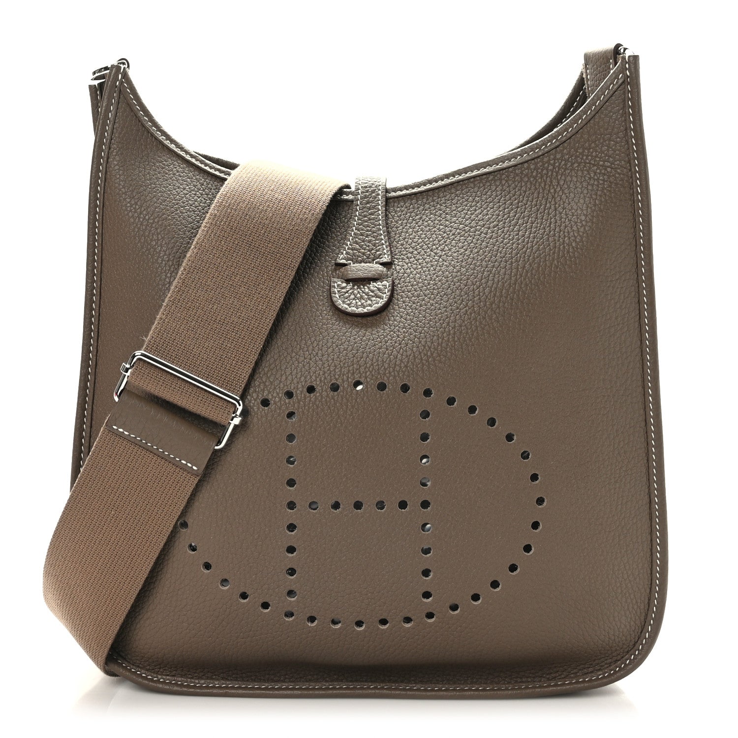 Hermes Taurillon Clemence Evelyne III PM Etoupe 1 of 9