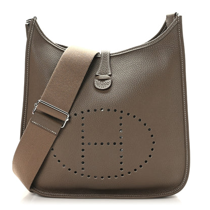 Hermes Taurillon Clemence Evelyne III PM Etoupe 1 of 9