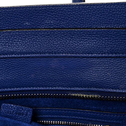 Celine Drummed Calfskin Mini Luggage Indigo 11 of 13