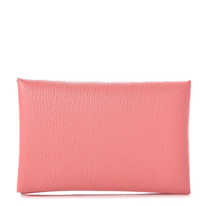 Hermes Chevre Mysore Calvi Card Case Rose Lipstick 1 of 8