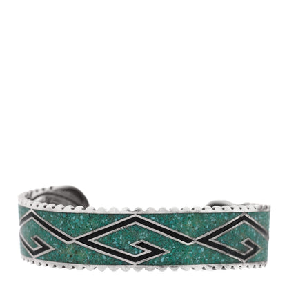 Gucci Sterling Silver Enamel Crystal Garden Feline Head Bracelet Multicolor 2 of 3