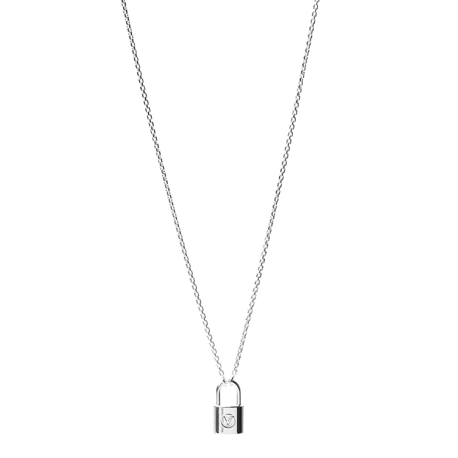 Louis Vuitton Sterling Silver Lockit Necklace 1 of 5