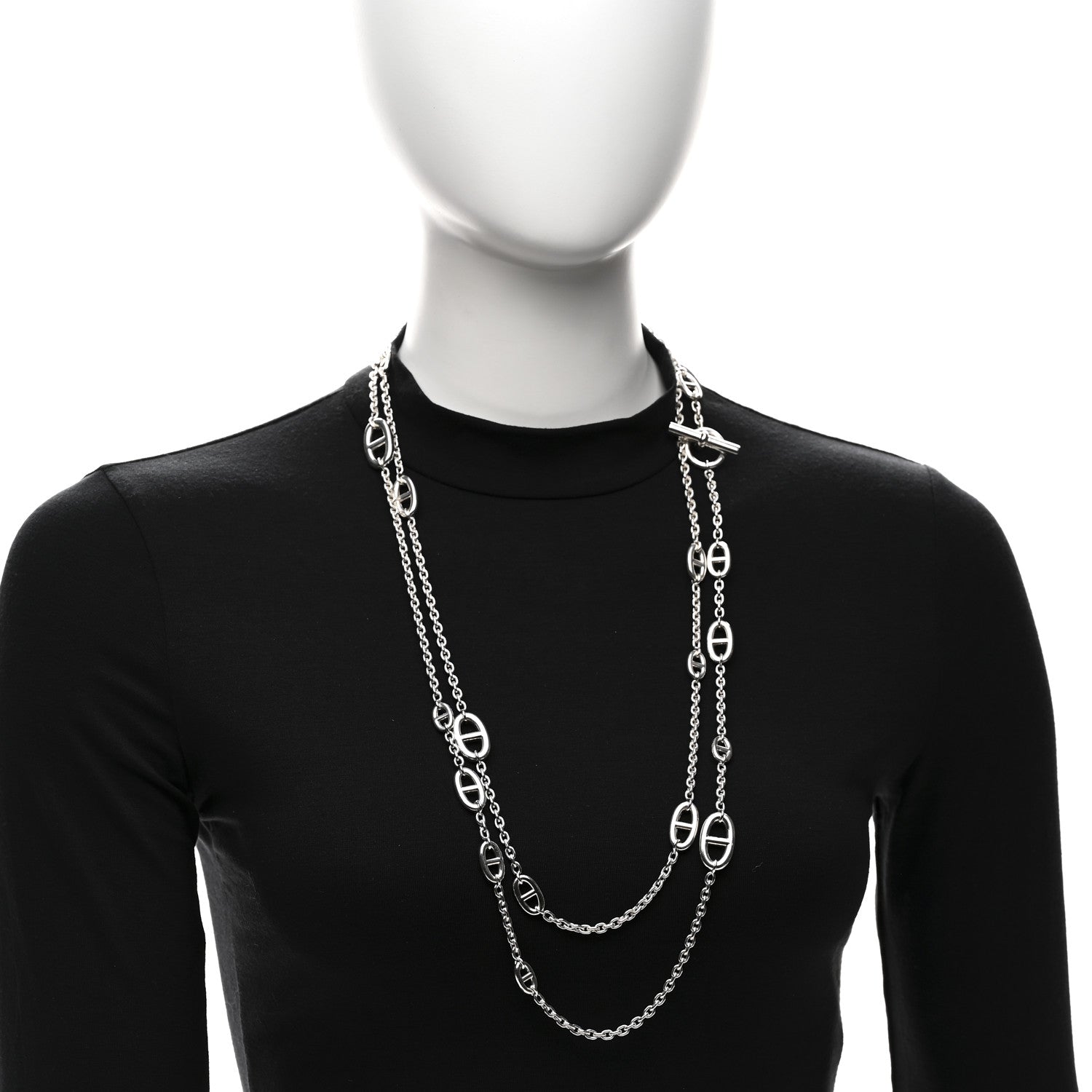 Hermes Sterling Silver Farandole Necklace 160 2 of 6