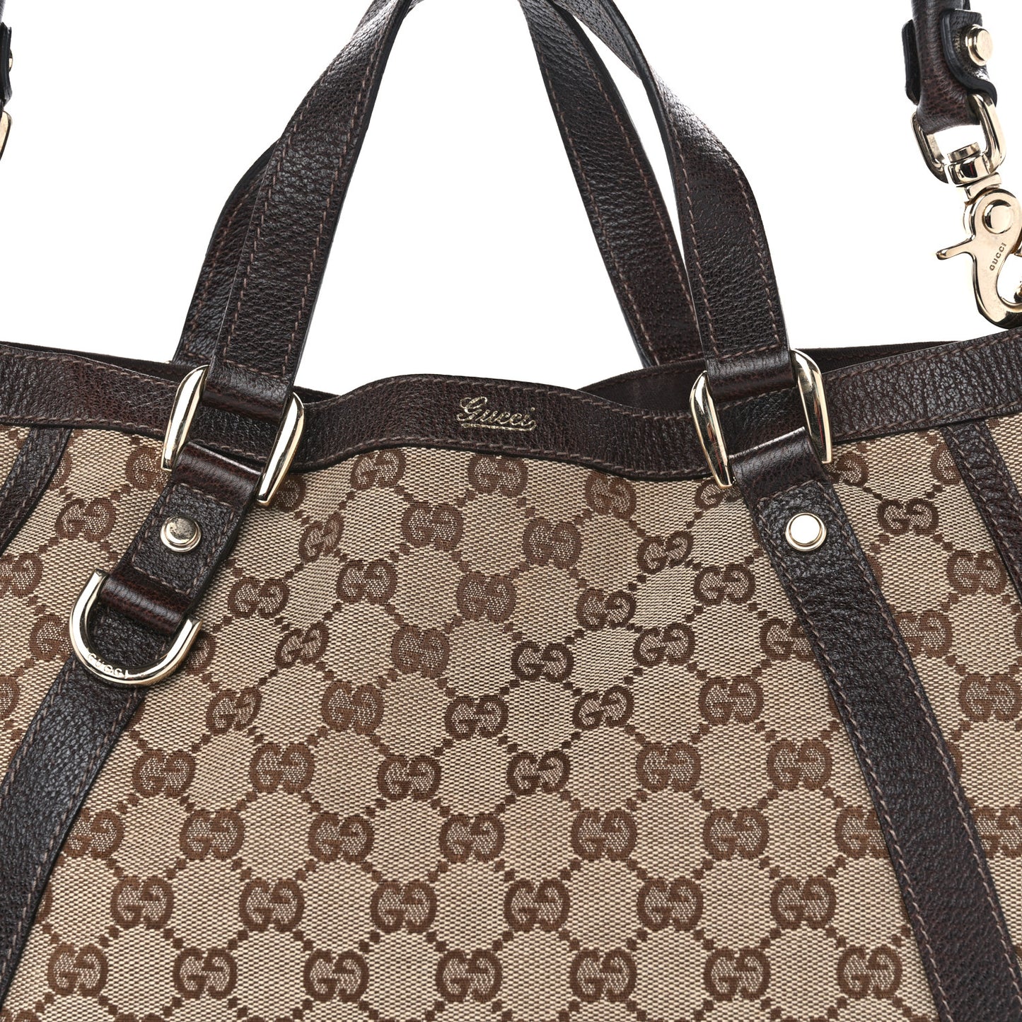 Monogram Medium Abbey Convertible Tote Dark Brown