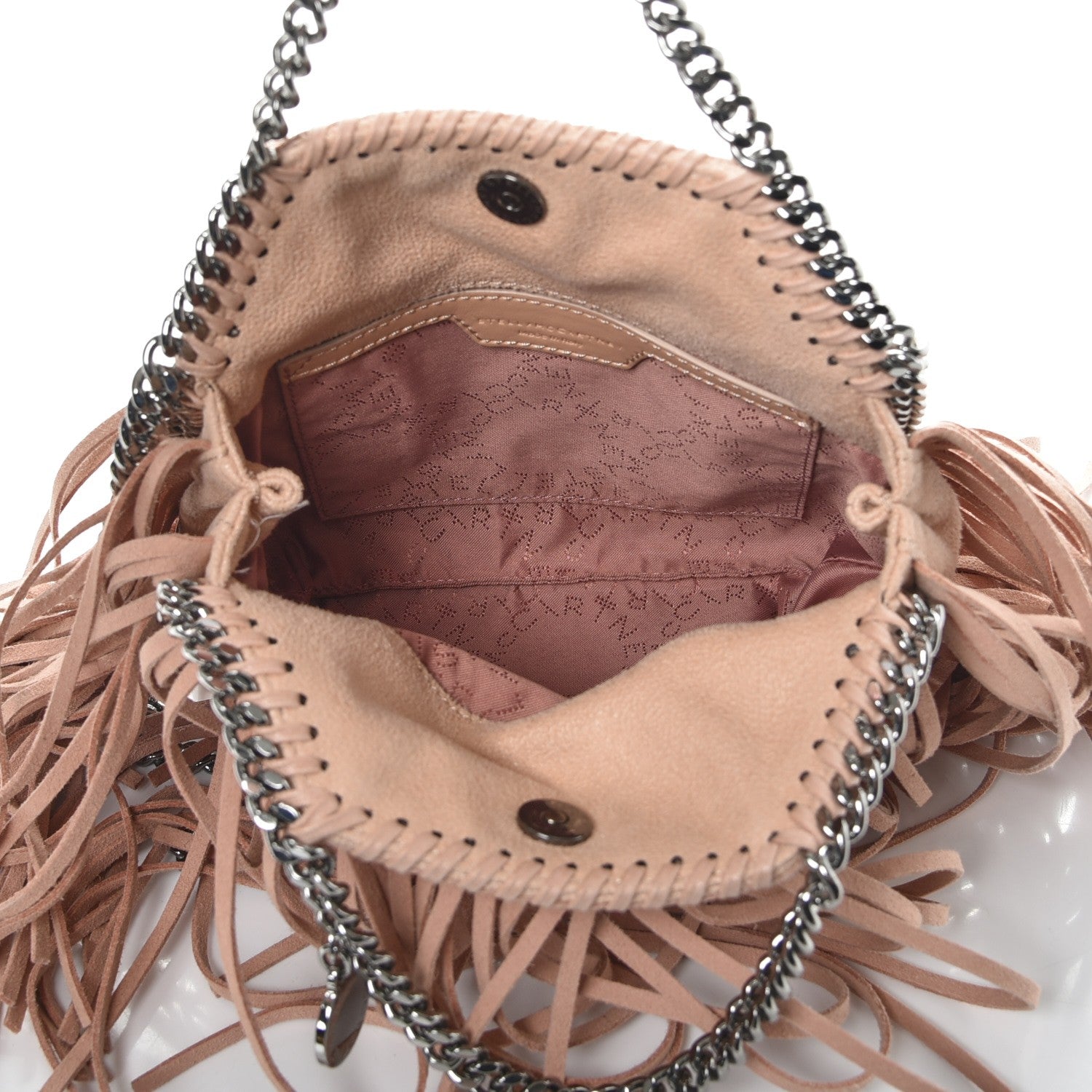 Stella McCartney Shaggy Deer Fringe Tiny Falabella Tote Powder 5 of 7