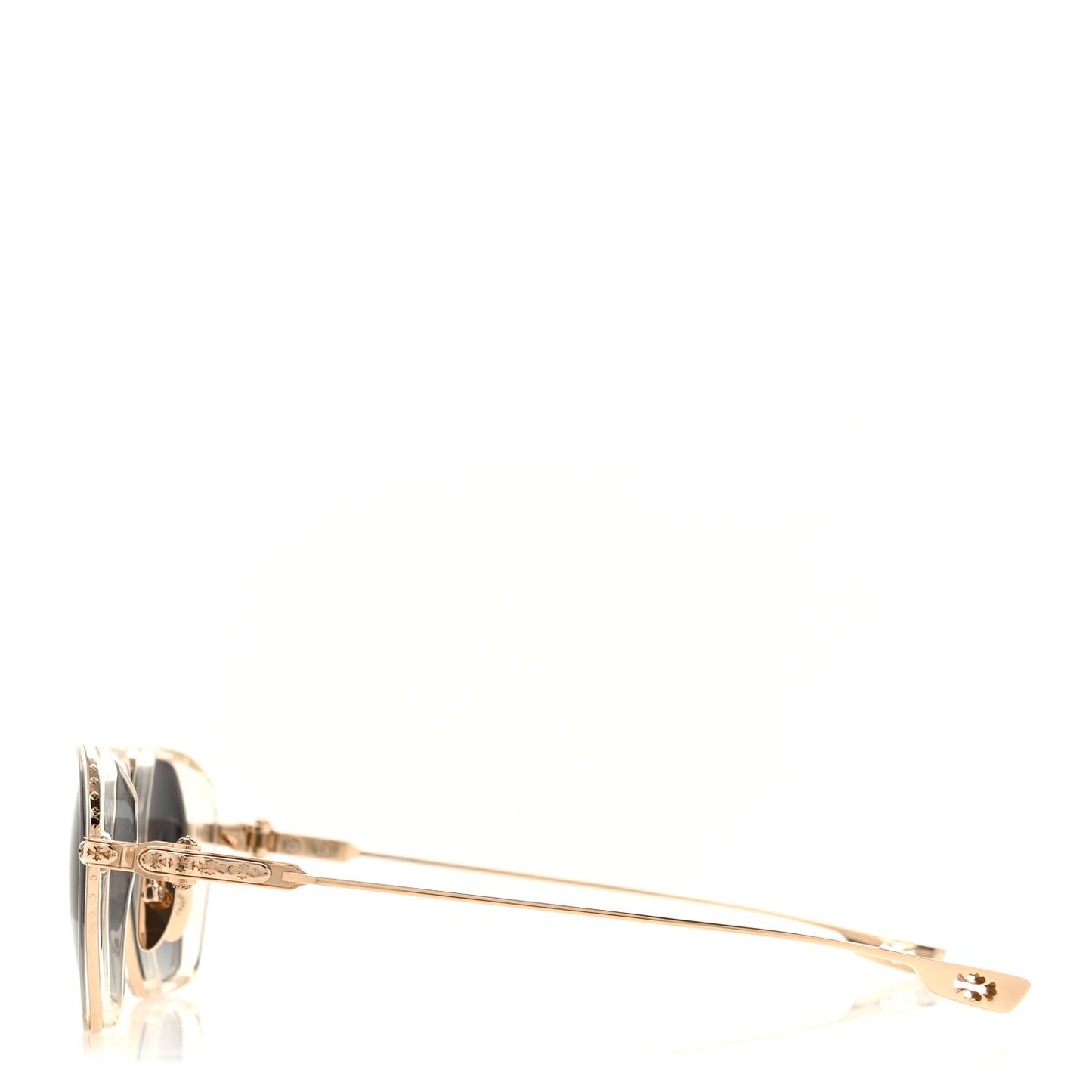 Metal Acetate Danger Zone Sunglasses Clear Gold