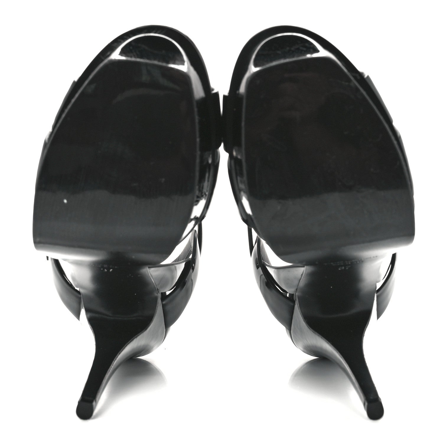 Saint Laurent Patent Tribute 105 Platform Sandals 37 Black 5 of 9