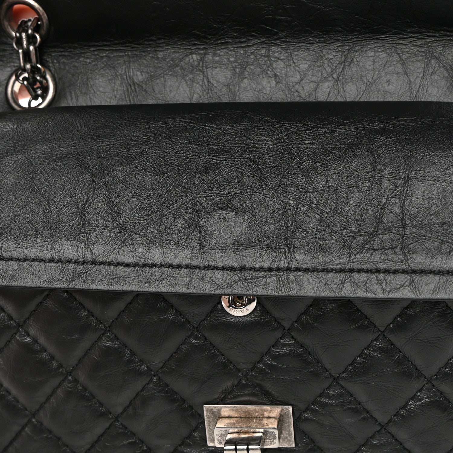 Chanel Aged Calfskin Quilted 2.55 Reissue 225 Flap Black 13 of 15