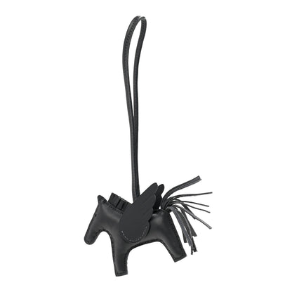 Hermes Milo Lambskin Grigri Rodeo Pegase Horse Bag Charm PM Ardoise 1 of 5