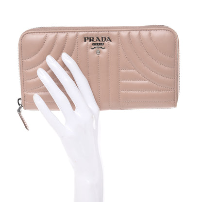 Prada Soft Calfskin Diagramme Zip Around Wallet Cipria 2 of 13