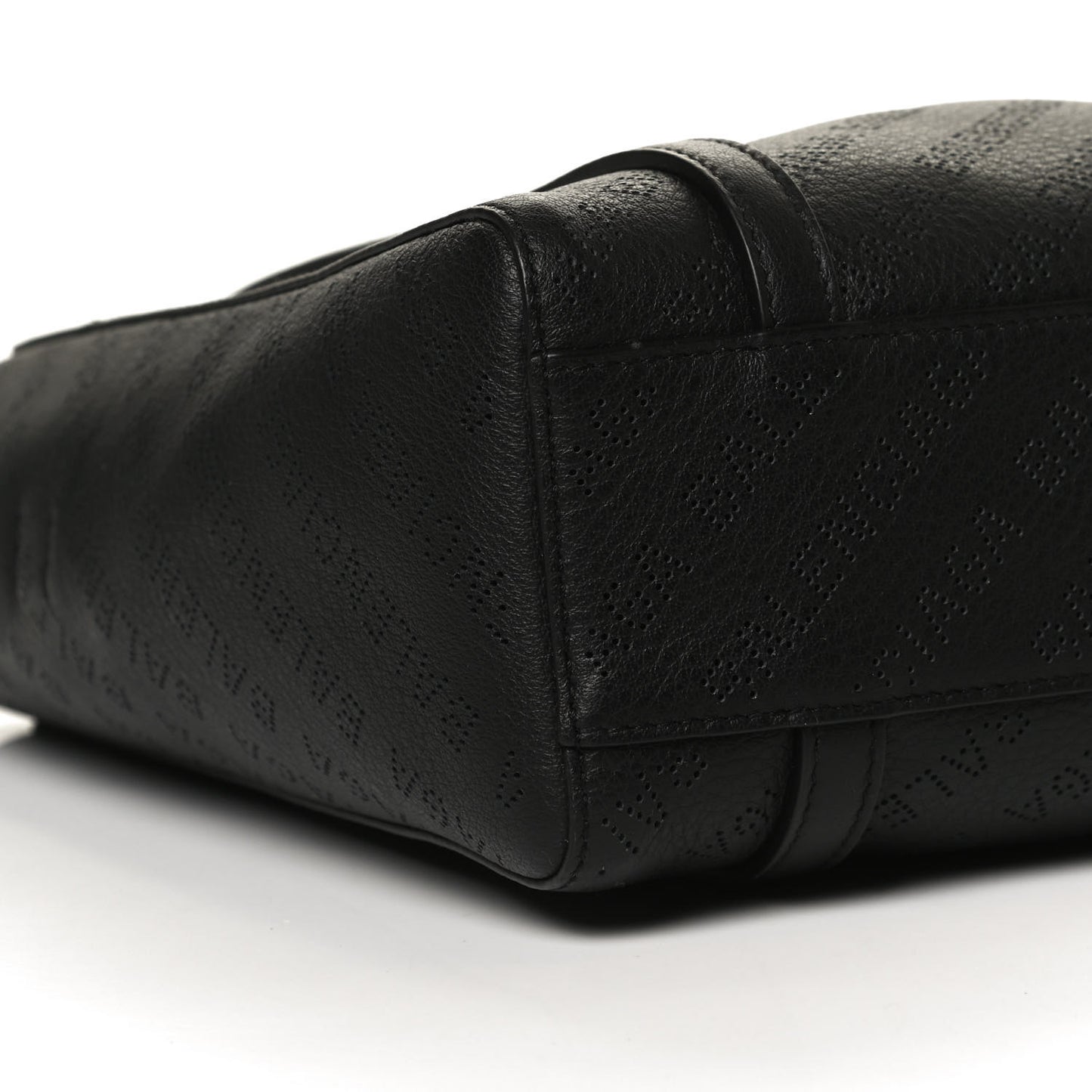 Smooth Calfskin Logo Perforated XXS Everyday Tote Black