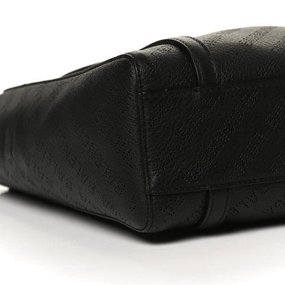 Balenciaga Smooth Calfskin Logo Perforated XXS Everyday Tote Black 7 of 8