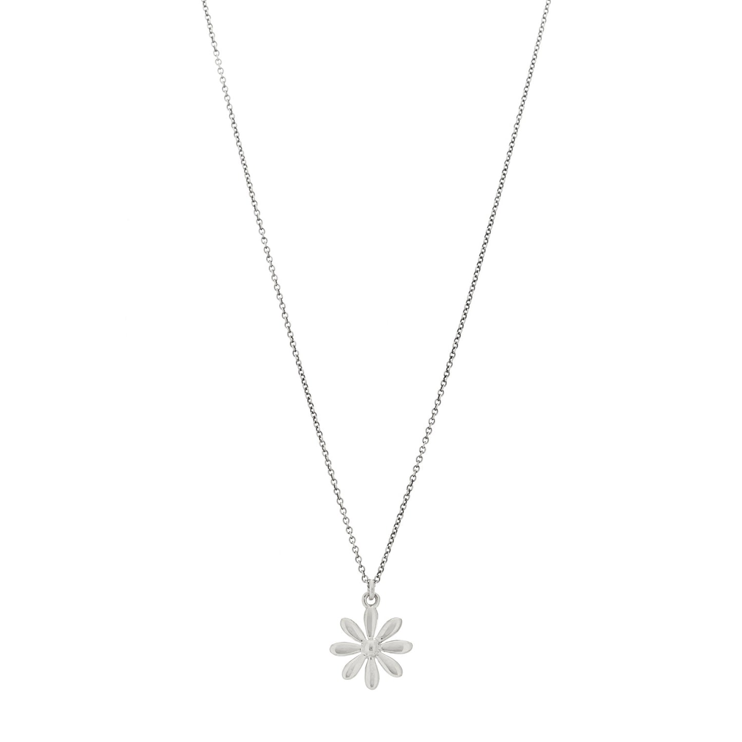 Sterling Silver Daisy Pendant Necklace