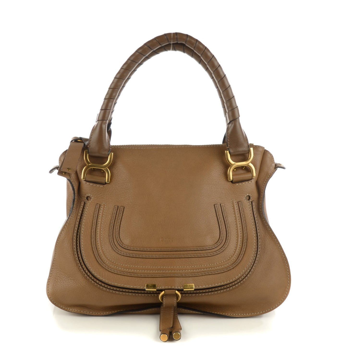 Calfskin Medium Marcie Satchel Nut