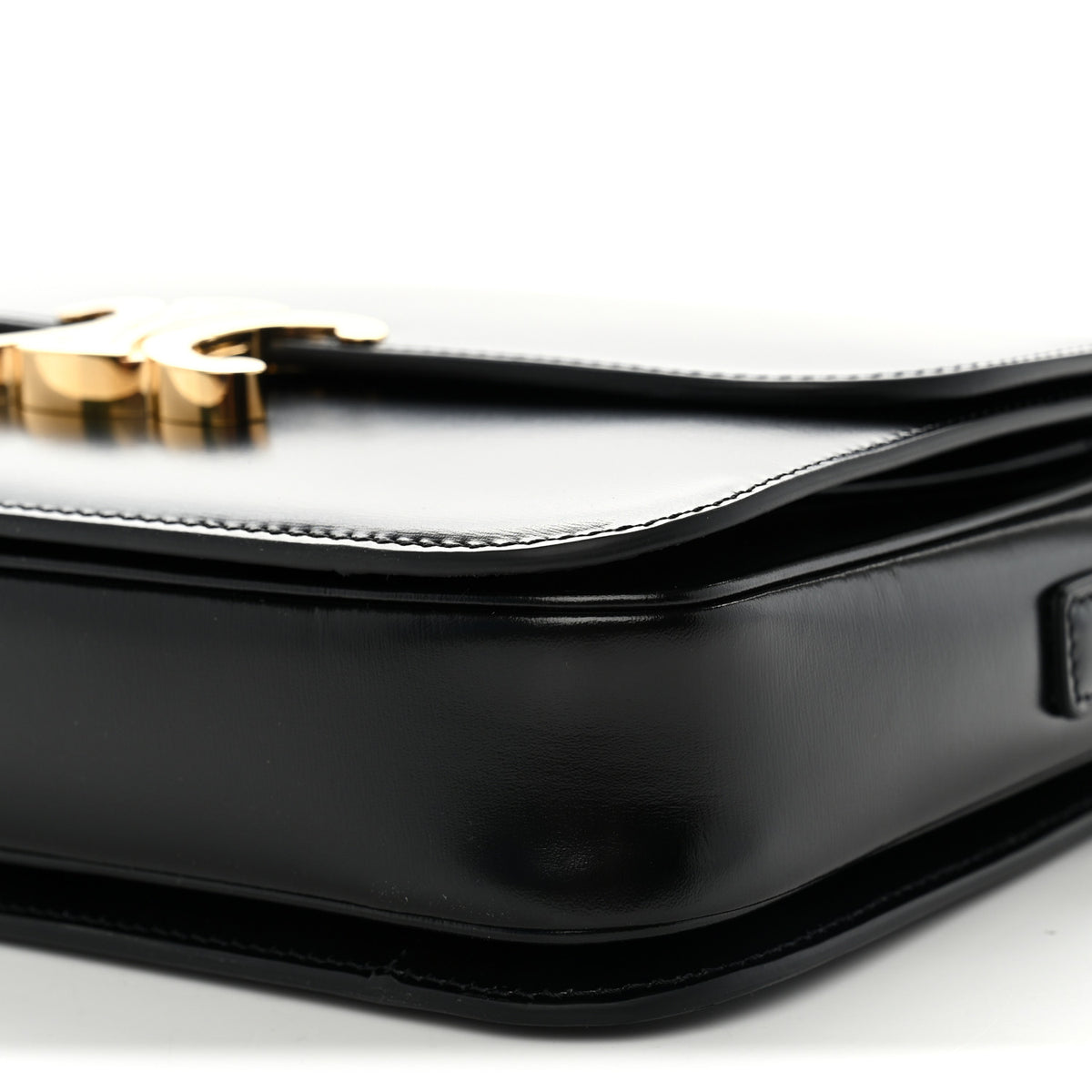 Shiny Calfskin Medium Triomphe Black