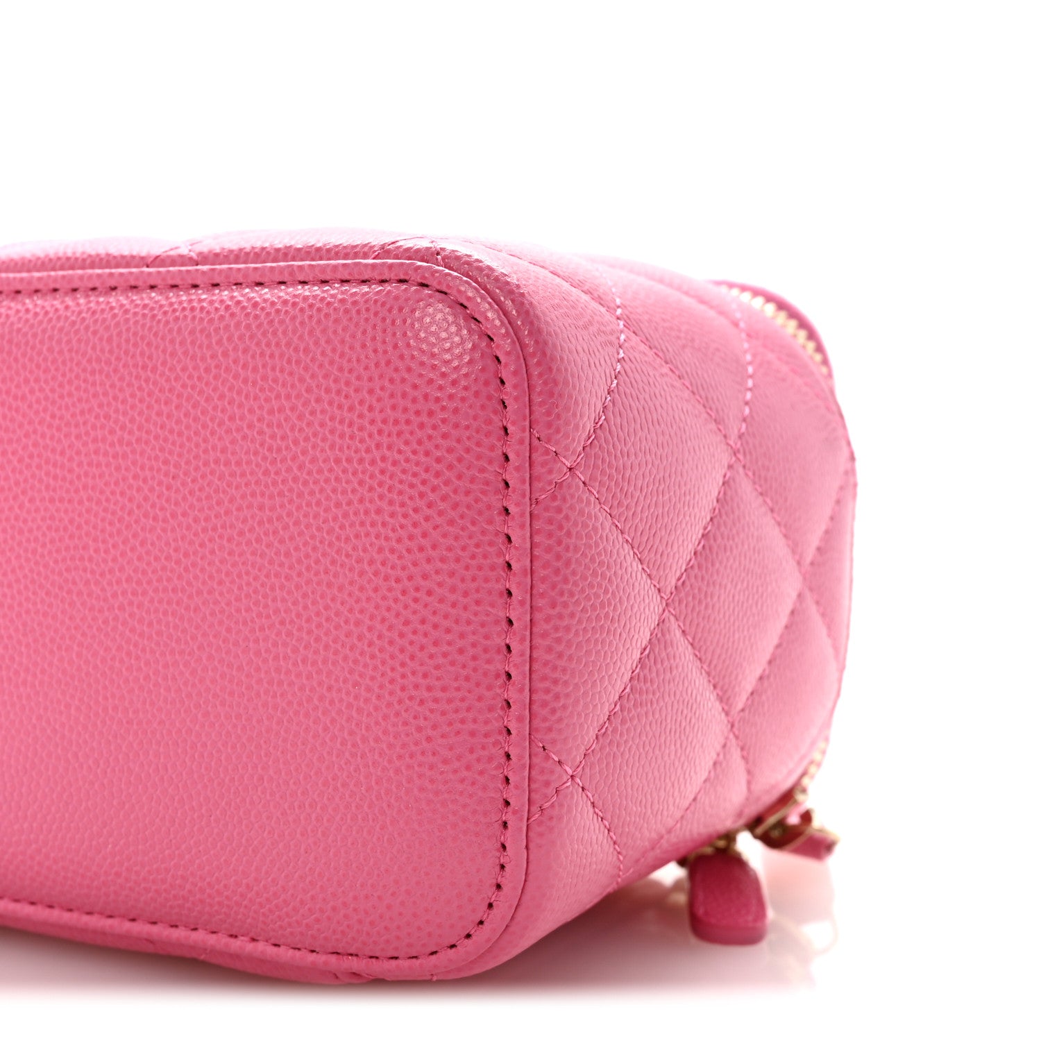 Chanel Caviar Quilted Small Vanity Case With Chain Pink 10 of 10