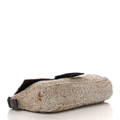 Fendi Beaded Baguette Beige 3 of 17