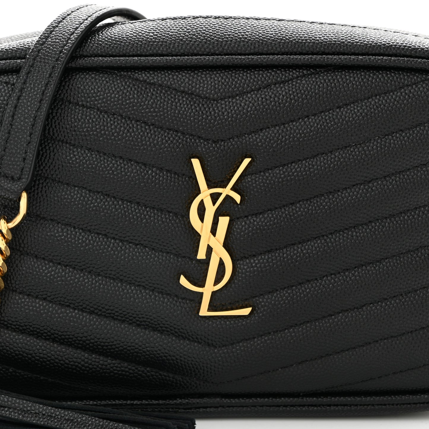 Grain De Poudre Matelasse Monogram Mini Lou Camera Bag Black