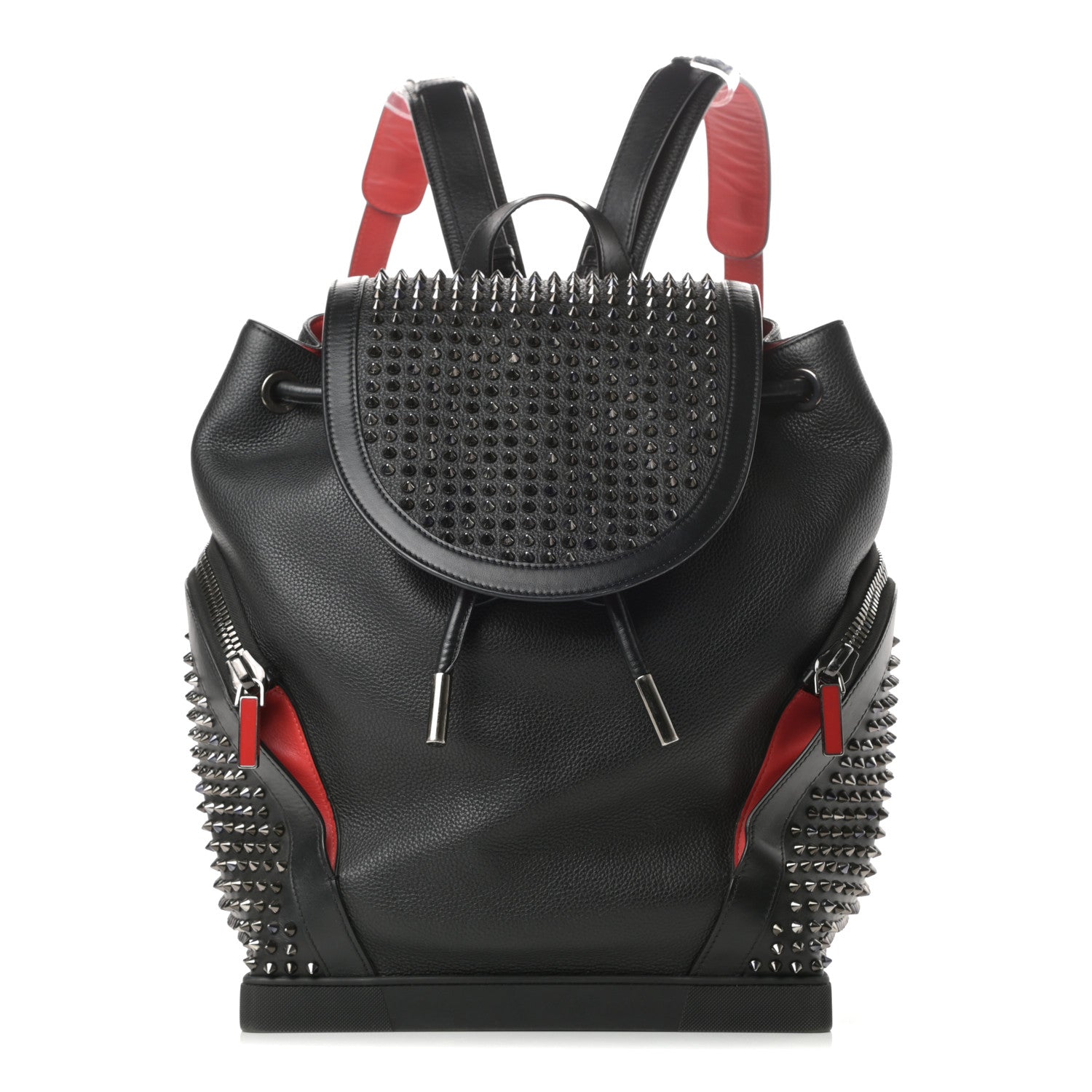 Christian Louboutin Calfskin Spiked Explorafunk Backpack Black 1 of 14