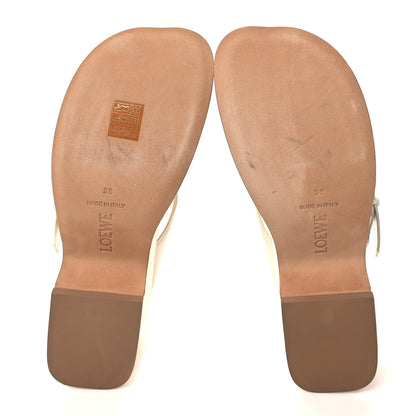 Loewe Goatskin Comfort Platform Sandals 38 White 5 of 9