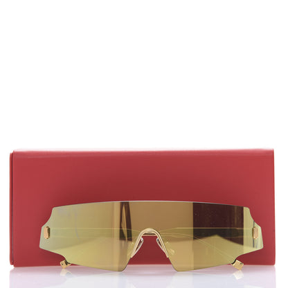 Fendi Mirrored Forceful Shield Sunglasses FF 0440/S Yellow 8 of 8