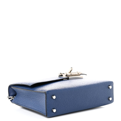 Hermes Chevre Mysore Mini Verrou Chaine Bag Bleu Agate 3 of 9