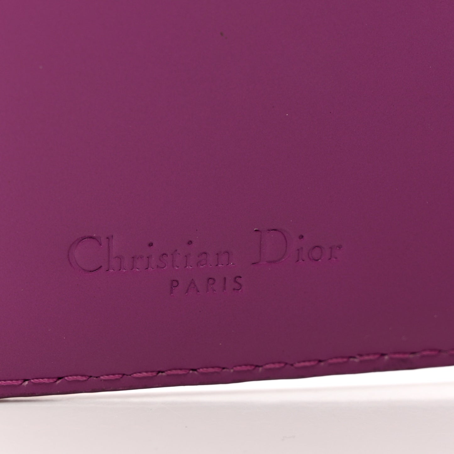 Patent Cannage Lady Dior Eden Wallet Purple