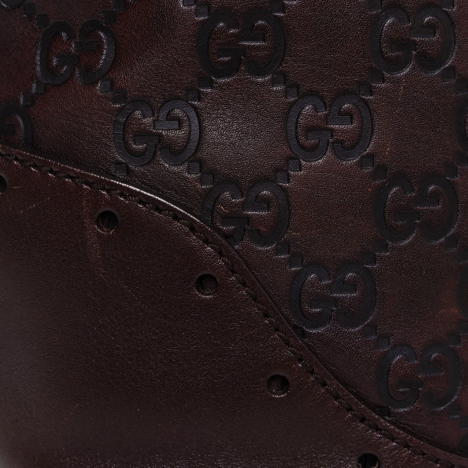 Gucci Guccissima Large Punch Tote Chocolate Brown 19 of 23