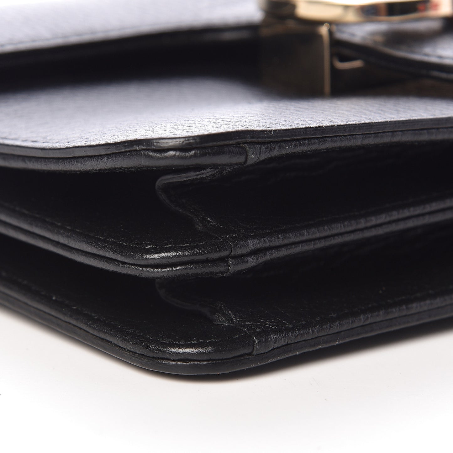 Dollar Calfskin Small Interlocking G Shoulder Bag Black