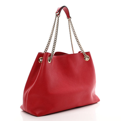 Gucci Cellarius Calfskin Medium Soho Chain Shoulder Bag Vibrant Red 3 of 11