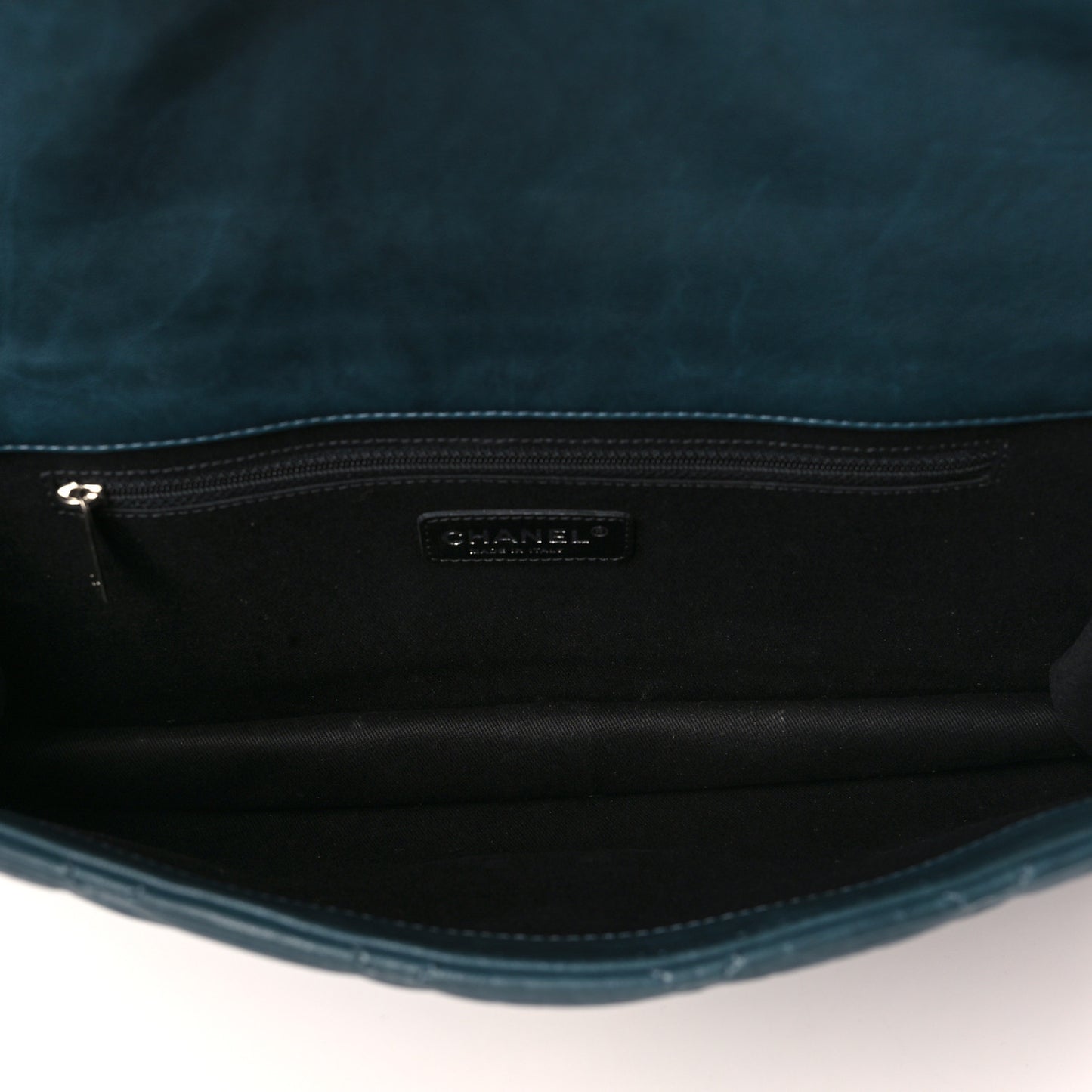 Washed Lambskin Quilted Maxi Take Away Flap Turquoise