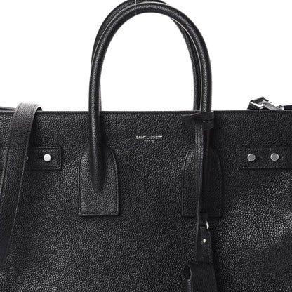 Saint Laurent Grained Calfskin Small Supple Sac De Jour Black 8 of 11