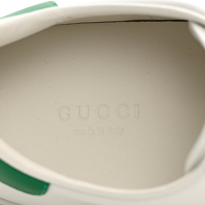 Gucci Calfskin Web Pig Kitten Embroidered Womens Ace Sneakers 37.5 White 7 of 9