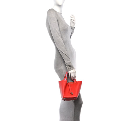 Hermes Epsom Tressage De Cuir Picotin Lock 18 PM Rouge Coeur Bleu du Nord Rouge H 2 of 10