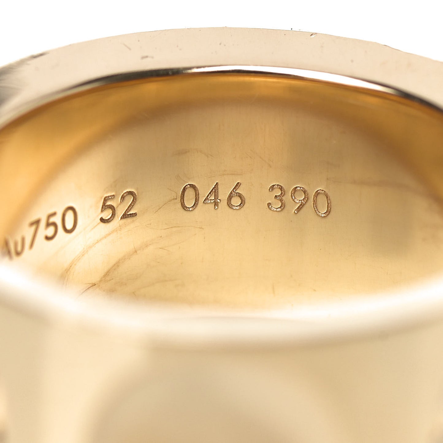 18K Yellow Gold 10mm Empreinte Ring 52 6
