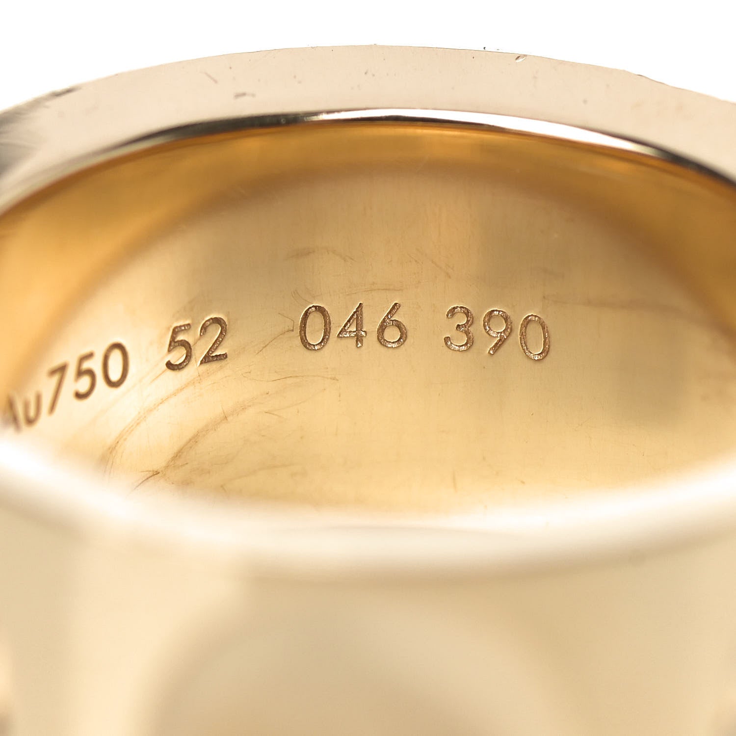 Louis Vuitton 18K Yellow Gold 10mm Empreinte Ring 52 6 6 of 7