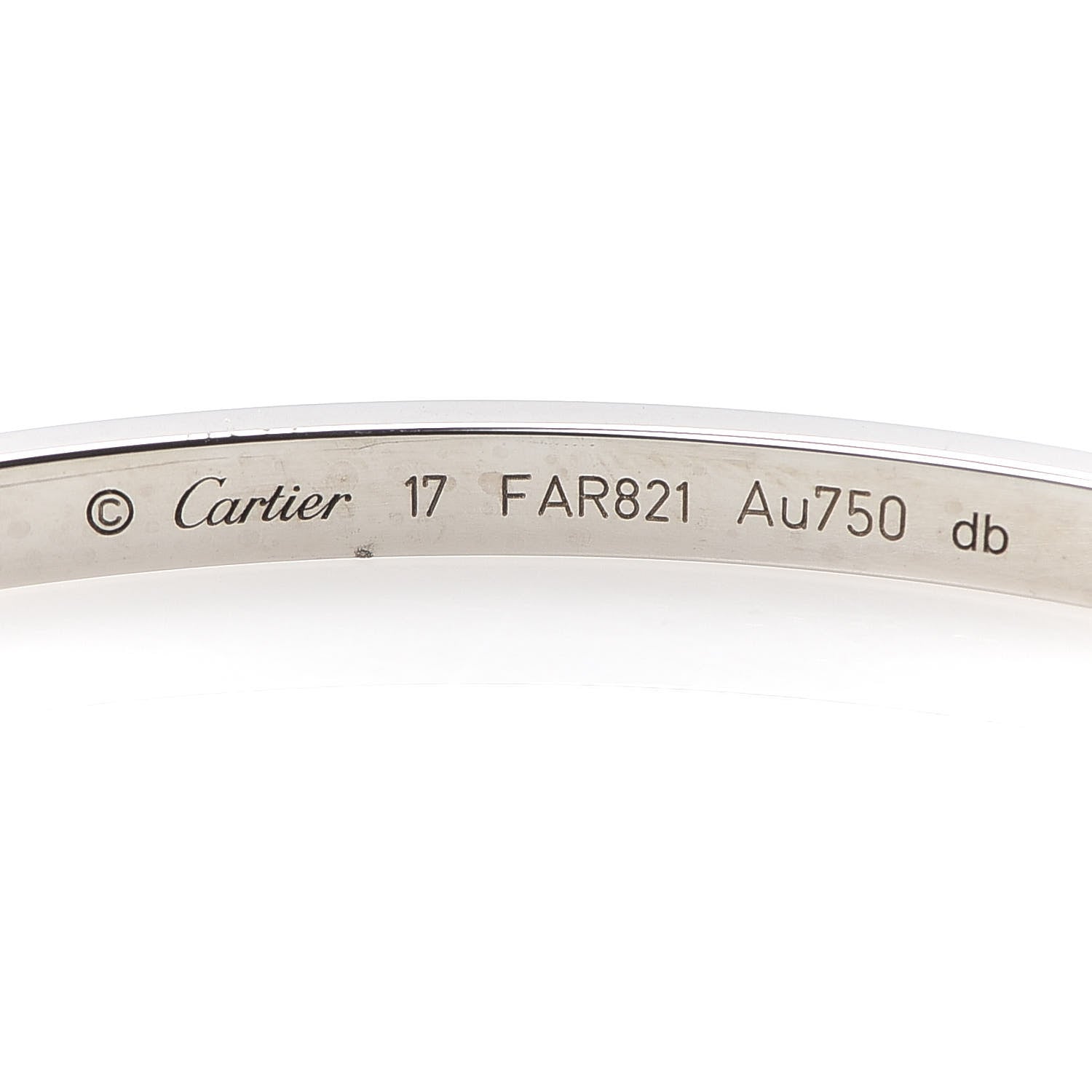 Cartier 18K White Gold Small LOVE Bracelet 17 5 of 6