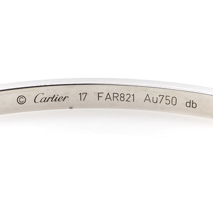Cartier 18K White Gold Small LOVE Bracelet 17 5 of 6