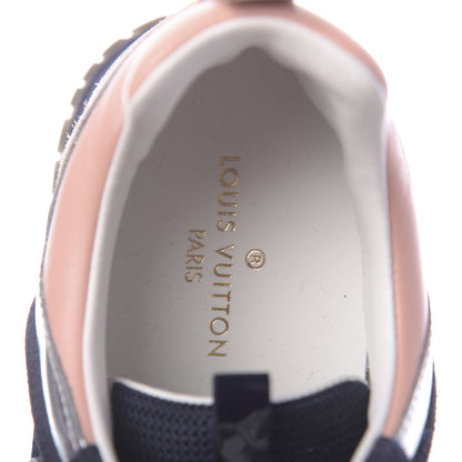 Louis Vuitton Suede Calfskin Run Away Sneakers 36 Blue Pink White 6 of 8