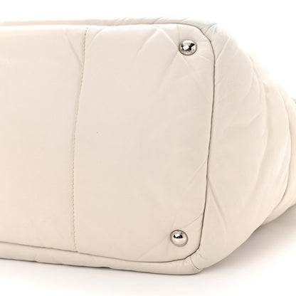 Prada Nappa Bomber Tote Bianco 9 of 11