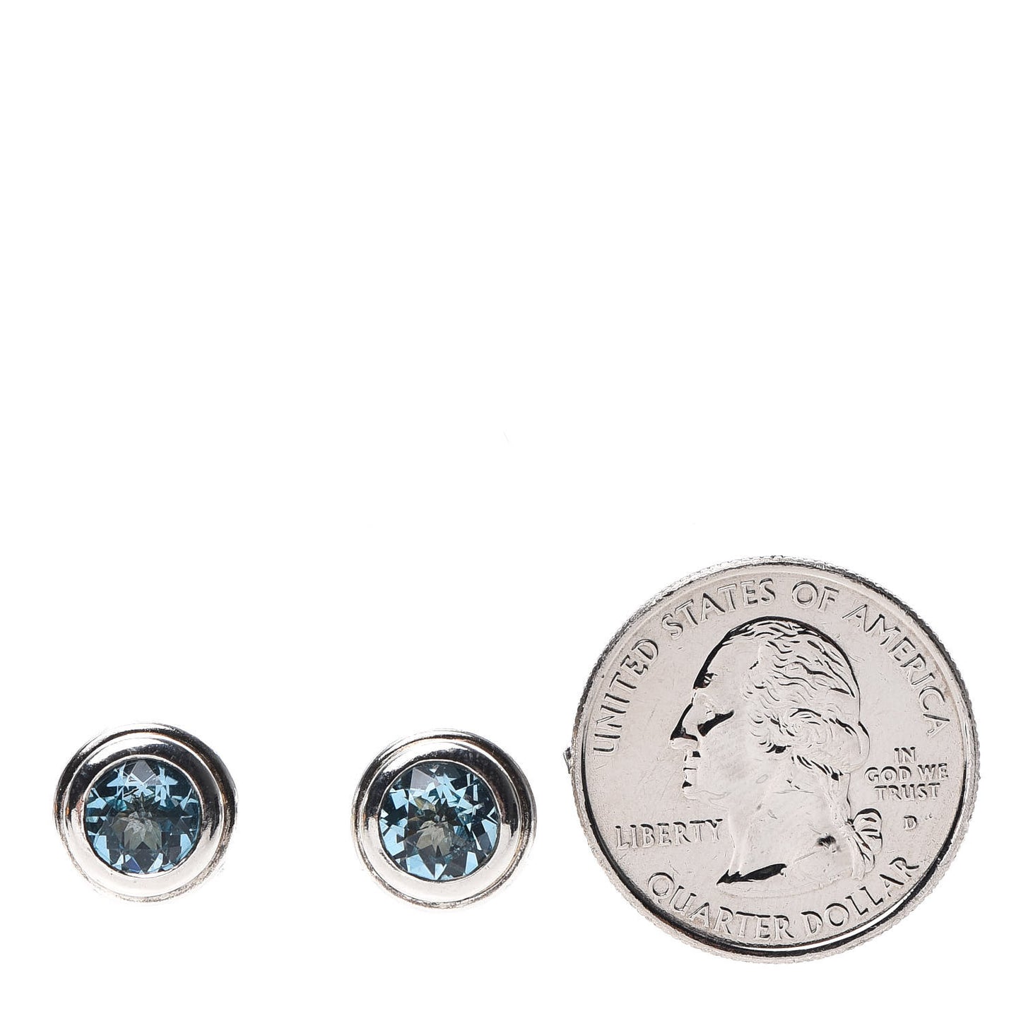 Sterling Silver Blue Topaz Batu Bedeg Round Earrings