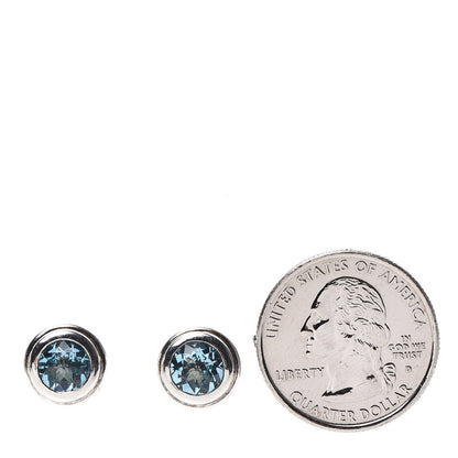 John Hardy Sterling Silver Blue Topaz Batu Bedeg Round Earrings 2 of 4