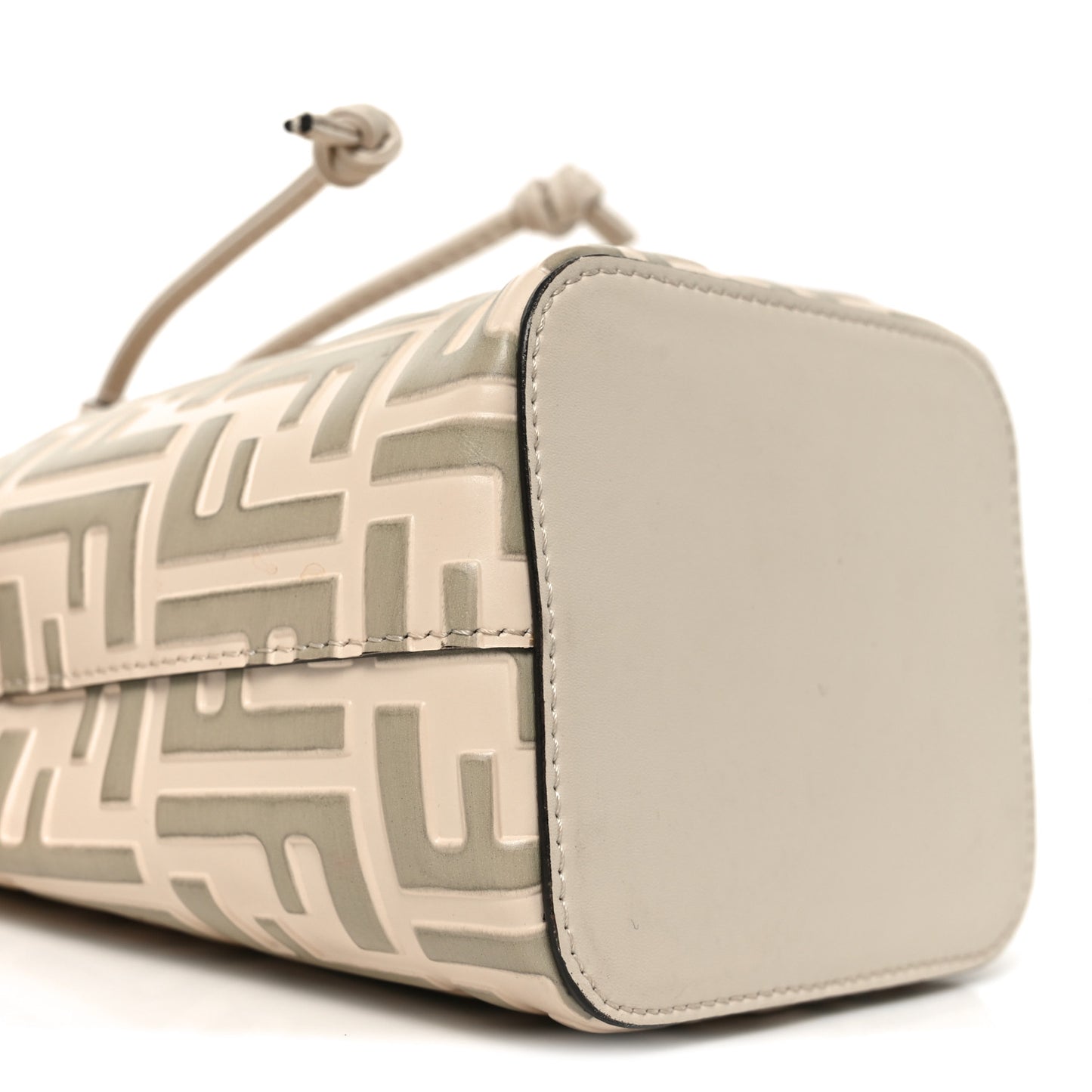 Vitello Liberty F is Fendi Bi-Color FF 1974 Embossed Mini Mon Tresor Bucket Bag Camelia Mandorlo