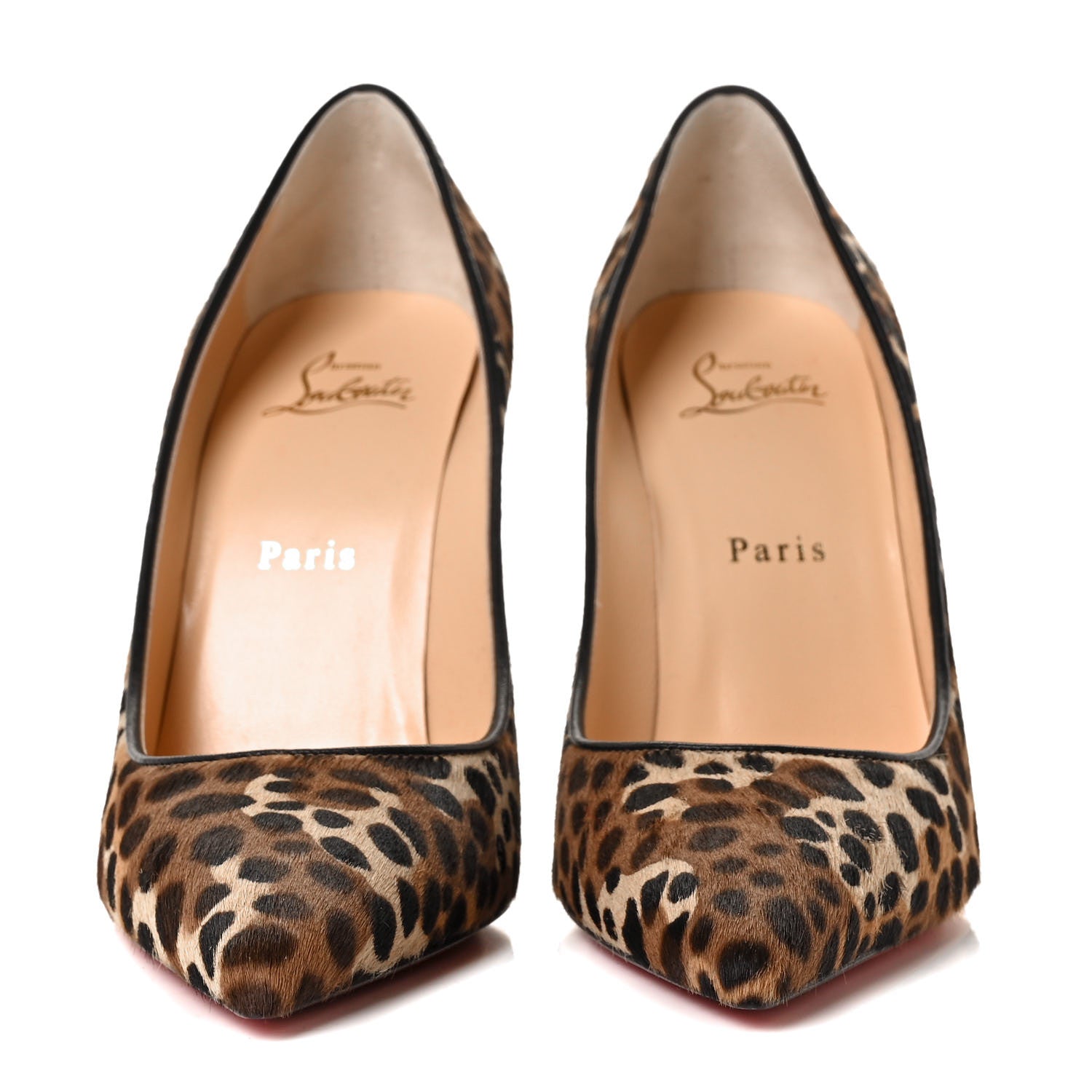 Christian Louboutin Pony Madagascar Kid Kate 100 Pumps 38 Brown Black 3 of 16