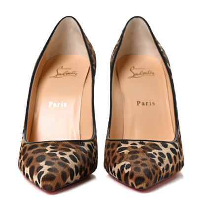 Christian Louboutin Pony Madagascar Kid Kate 100 Pumps 38 Brown Black 3 of 16