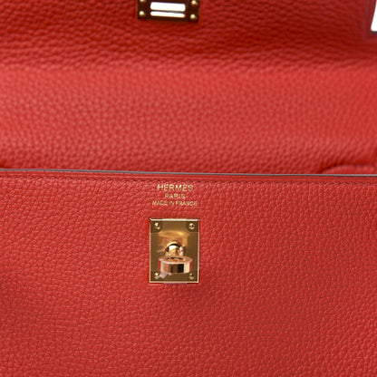 Hermes Togo Kelly Retourne 25 Rouge De Coeur 6 of 10