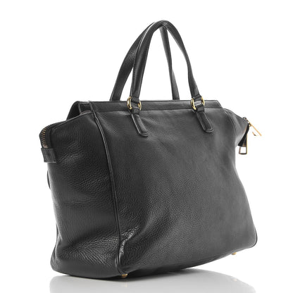 Gucci Pebbled Calfskin Medium 1973 Top Handle Satchel Black 3 of 10